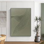 Textured Wavy Lines Abstract Painting with Tactile Rhythm WINK059