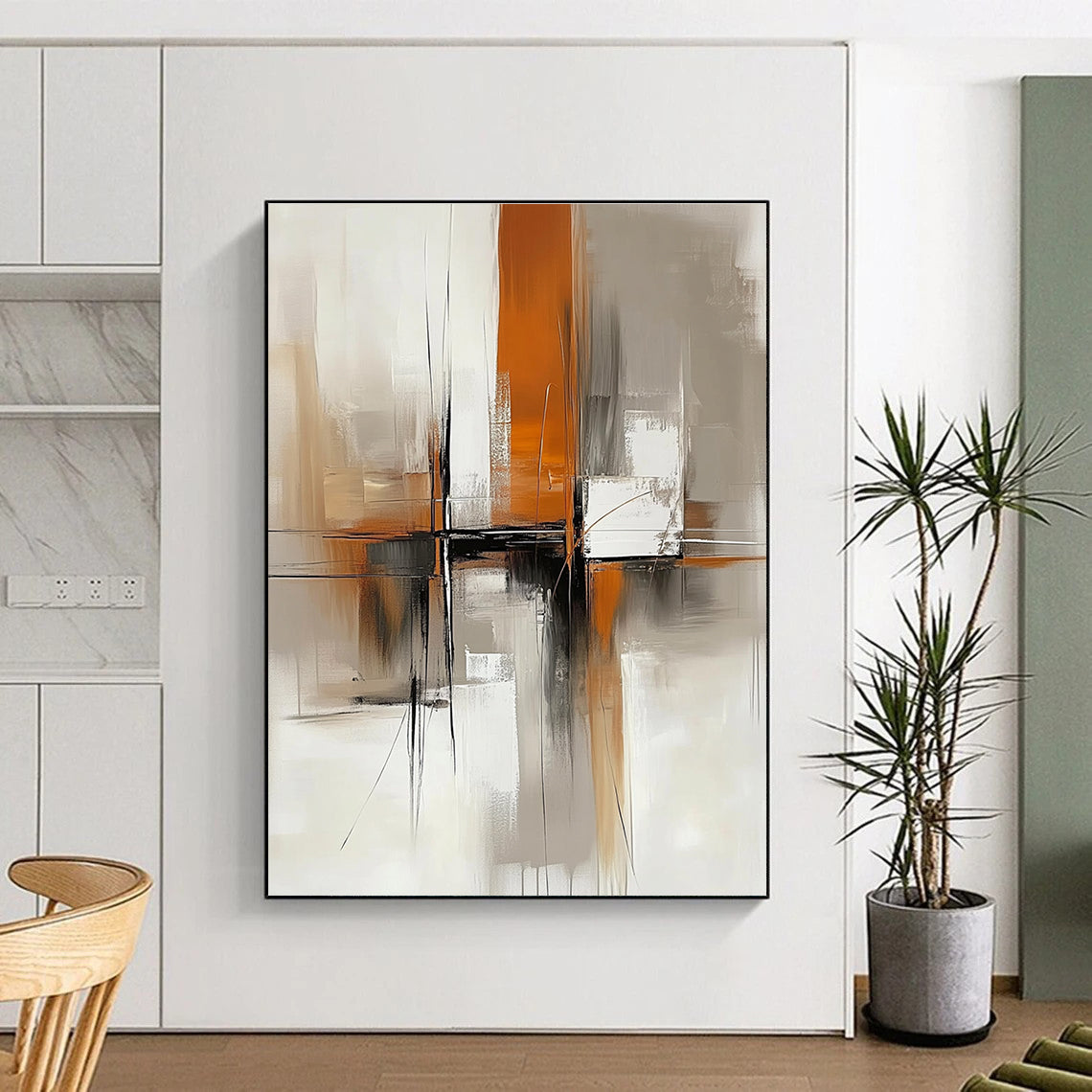 Geometric Abstract Painting for Modern Corporate Reception Areas GAB1259