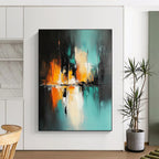 Colorful Reflection Abstract Painting with Ethereal Charm WINK720