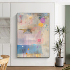 Assemblage of Objects Abstract Painting with Playful Narratives WINK197