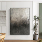 Textured Gray Gradient Abstract Painting for Industrial - Styled Lofts GAB1107