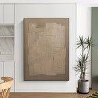 Beige Textured Abstract Painting for Timeless Home Interiors HENG489