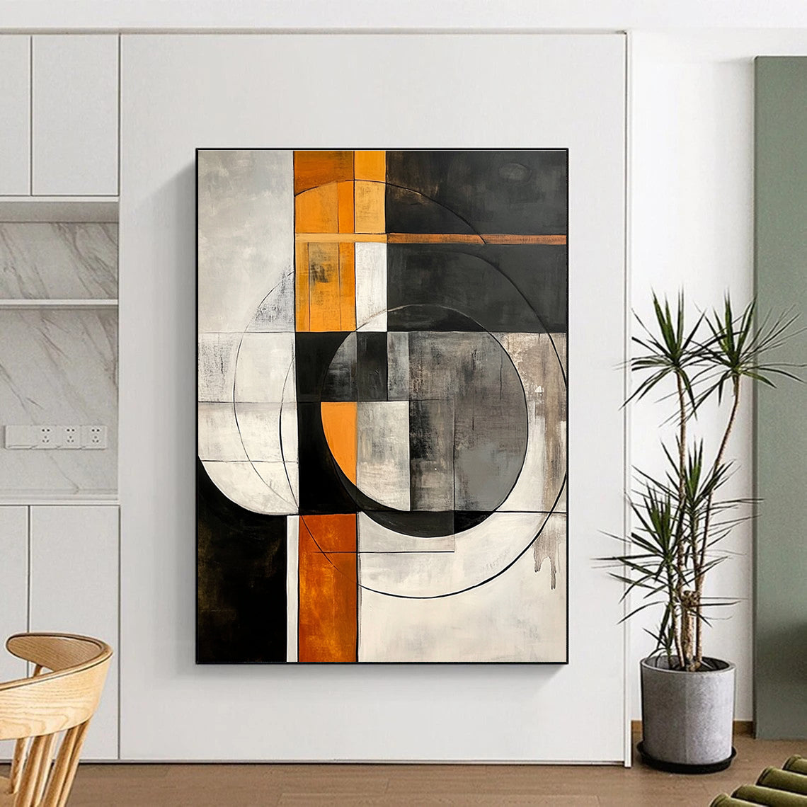 Geometric Circle Abstract - Precision - Based Abstract Painting GAB0658