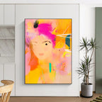Colorful Abstract Portrait Playful Figurative Art GAB0379