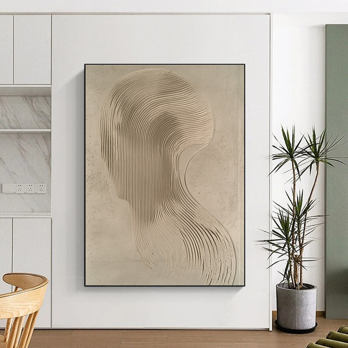 Sand - Like Head Silhouette Conceptual Abstract Art GAB0375