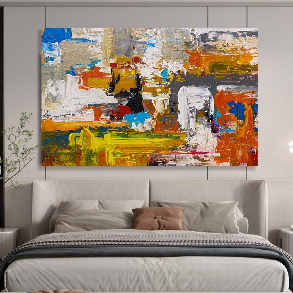 Bold Colors Abstract Composition Painting for Creative Studios YHT335