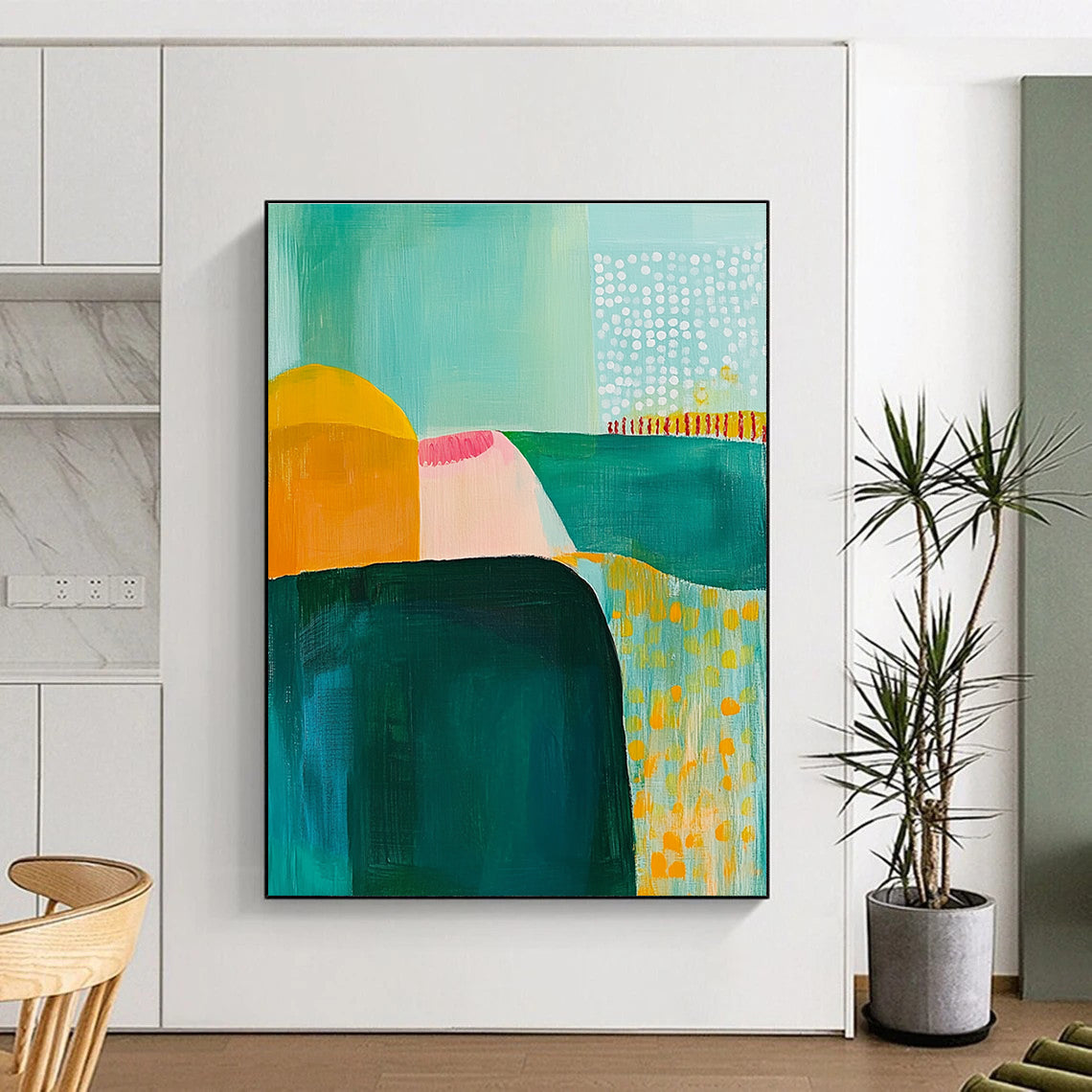 Abstract Landscape Blocks Contemporary Abstract Painting GAB0339