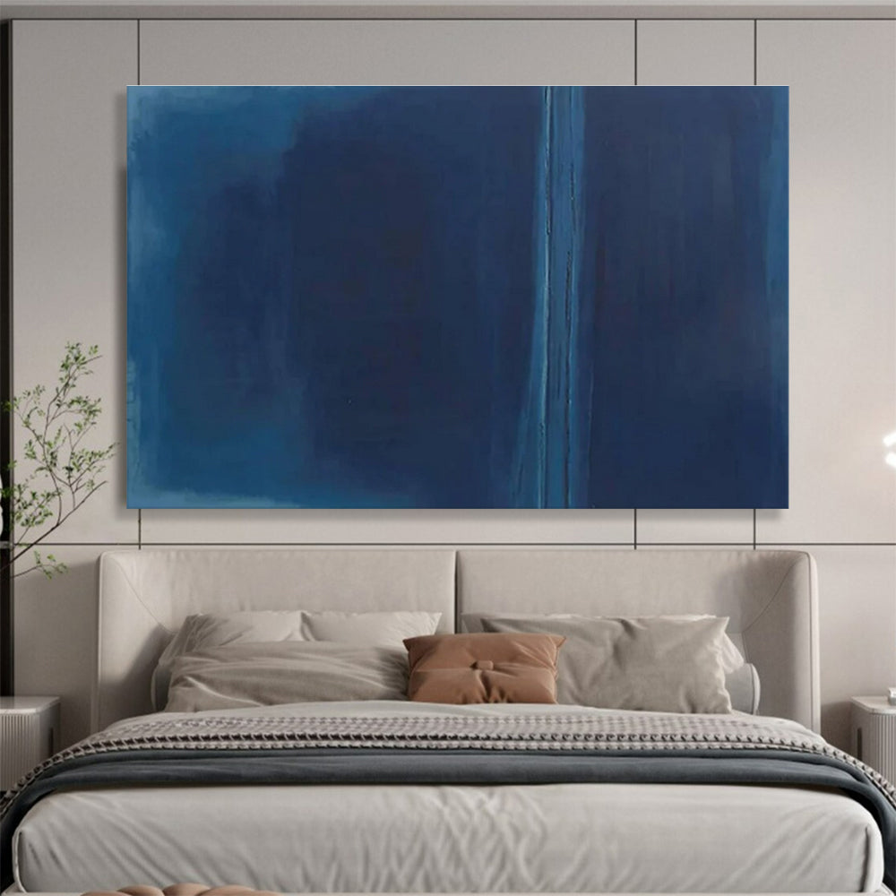 Simple Blue Abstract Painting for Minimalist Art Galleries YHT273