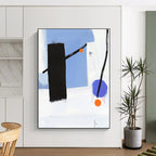Minimalist Geometric Shapes Abstract Painting of Subtle Dynamics GAB0202