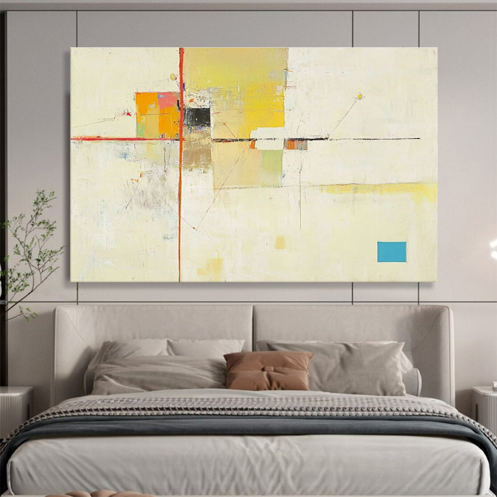 Minimalist Color Block Abstract Painting with Clean, Subtle Compositions ABS490