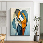 Intertwined Colorful Shapes Dynamic Abstract Painting GAB0294