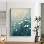 White Flower Field - Tranquil Floral Abstract Painting GAB0614