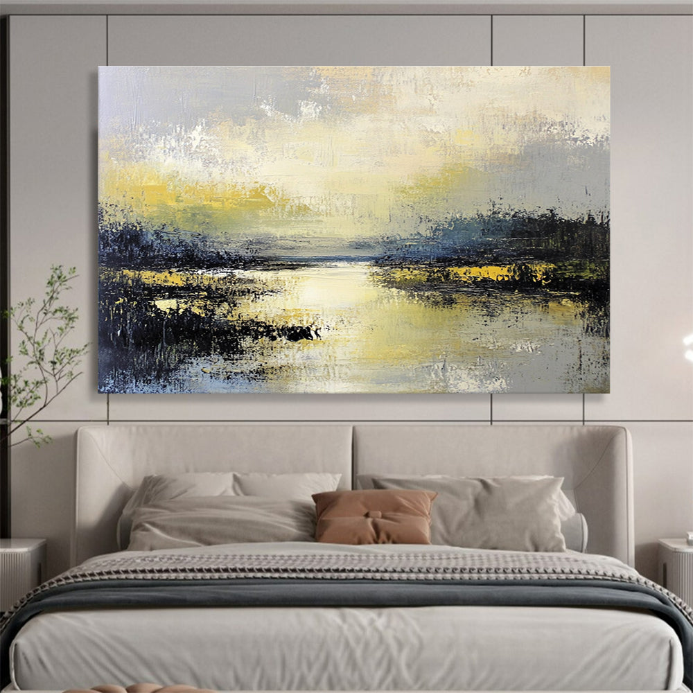 Yellow - Green Landscape Abstract Painting ABS238