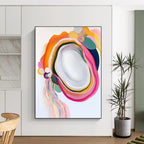 Colorful Gem - like Abstract Painting with Playful Elegance WINK587