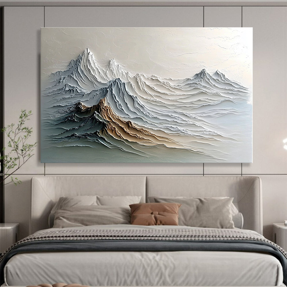 3D Textured Mountain Relief Art Pushing Traditional Painting Boundaries Abstract Art ABS148