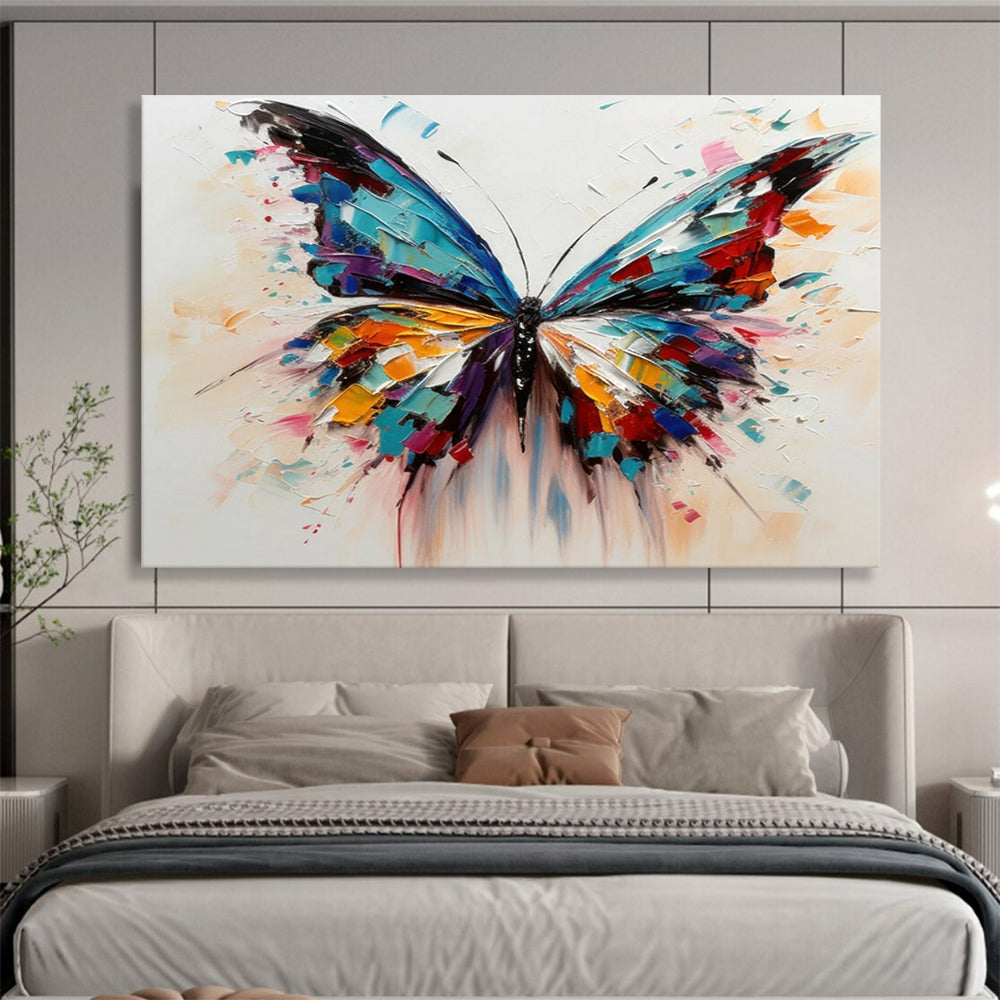 Colorful Butterfly Abstract Painting for Whimsical Spaces YHT053