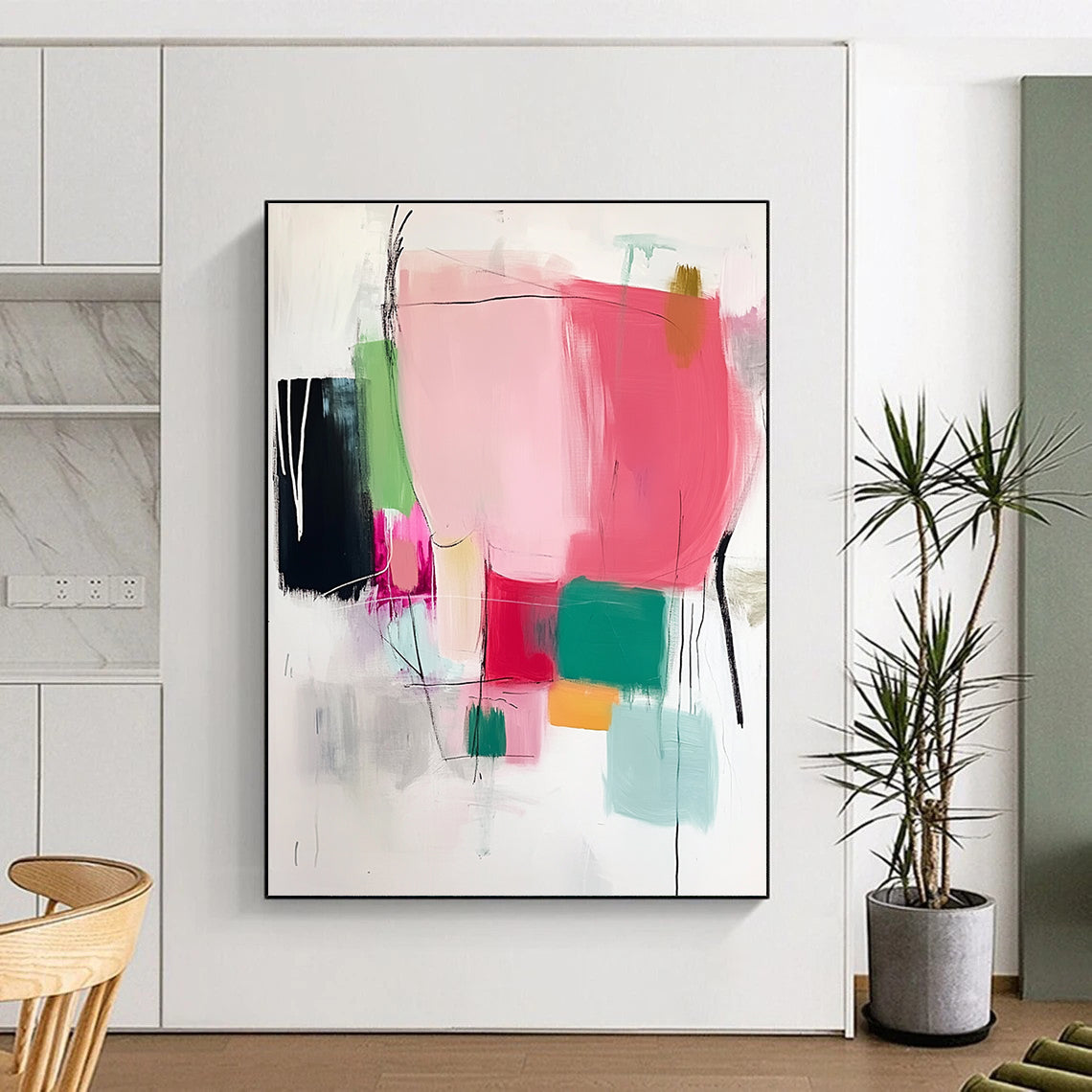 Colorful Abstract Composition Painting with Playful Energy WINK132