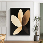 Minimalist Petal Shapes Abstract Painting of Subtle Elegance GAB0130