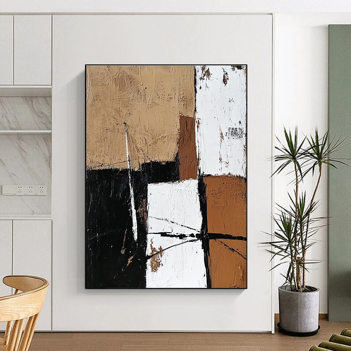 Earthy Tones Abstract Painting with Rustic Harmony WINK354
