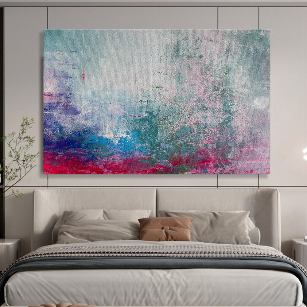 Soft Color Abstract Blend Painting for Calming Wellness Centers YHT363