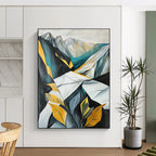 Geometric Mountainscape - Stylized Landscape Abstract Painting GAB0622