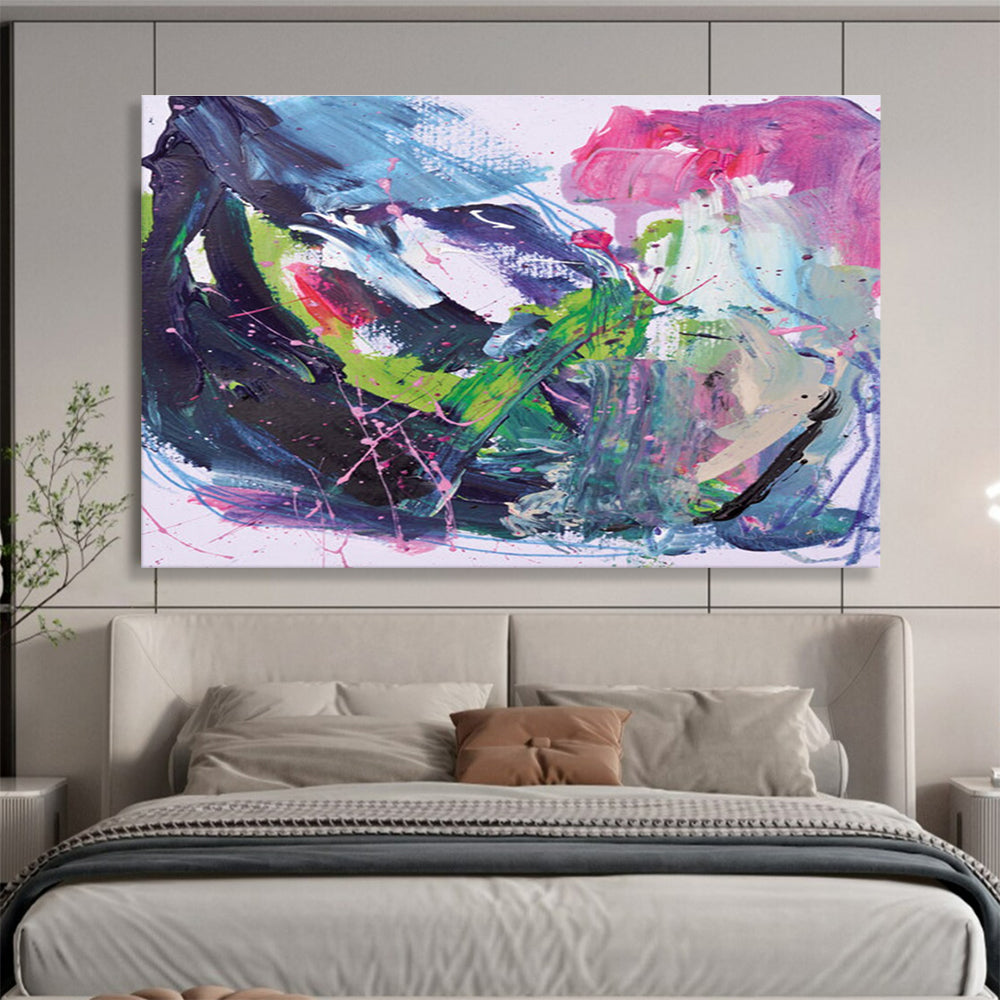 Vibrant Color Splash Abstract Painting for Creative Studios YHT131