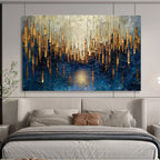 Golden Forest Abstract Painting for Luxury Home Entrances YHT157