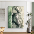 Aerial Beach Abstract Painting for Luxury - Styled Coastal Homes GAB1017