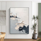 Textured Neutral Abstract Painting for Sophisticated Offices GAB0771