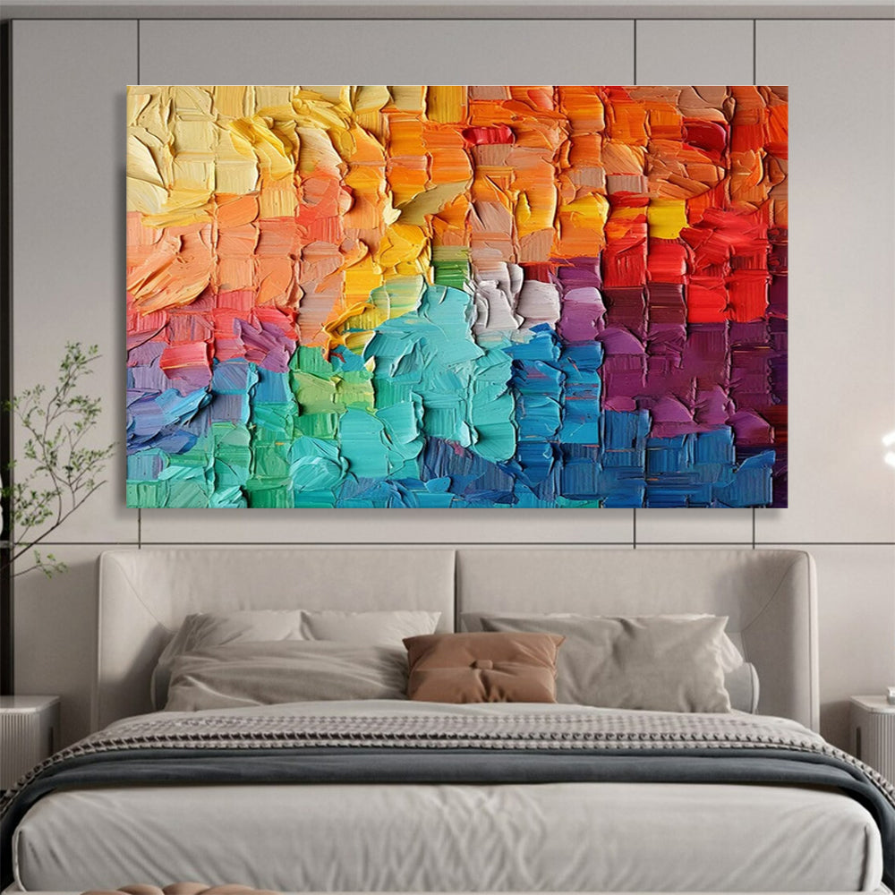 Rainbow Palette Abstract Painting for Creative Children's Playrooms YHT299