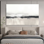 Monochrome Landscape Abstract Painting with Subtle Textures ABS255