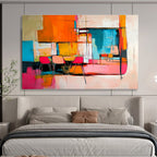 Abstract Interior Scene Painting with Vibrant, Modern Spatial Energy ABS500