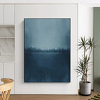 Blue Cityscape Abstract Painting for Urban - Inspired Lofts HENG498
