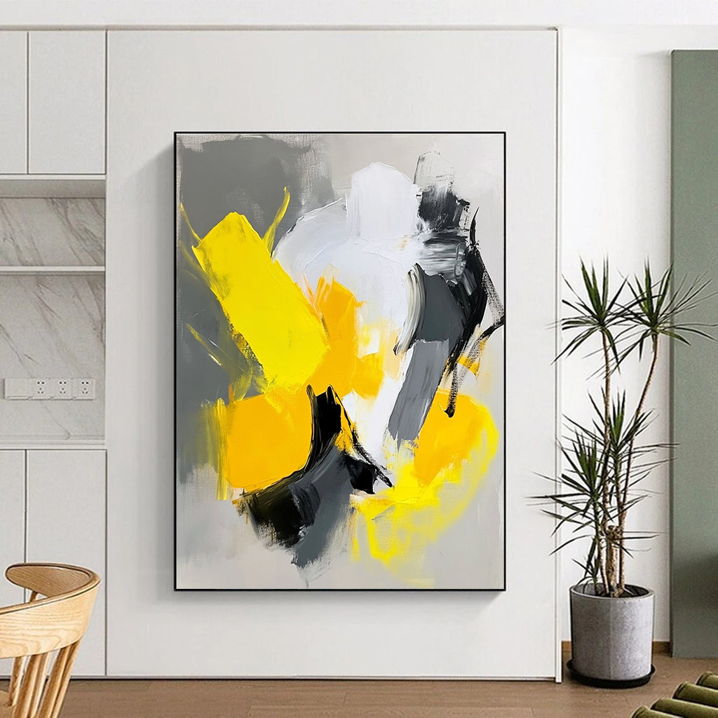 Bright - Contrast Abstract Painting with Cheerful Dynamism WINK809