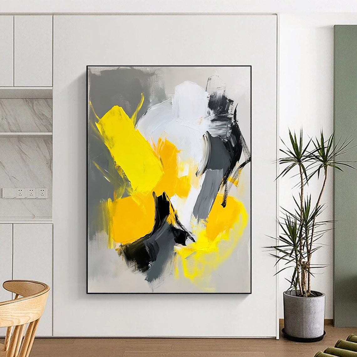 Bright - Contrast Abstract Painting with Cheerful Dynamism WINK809
