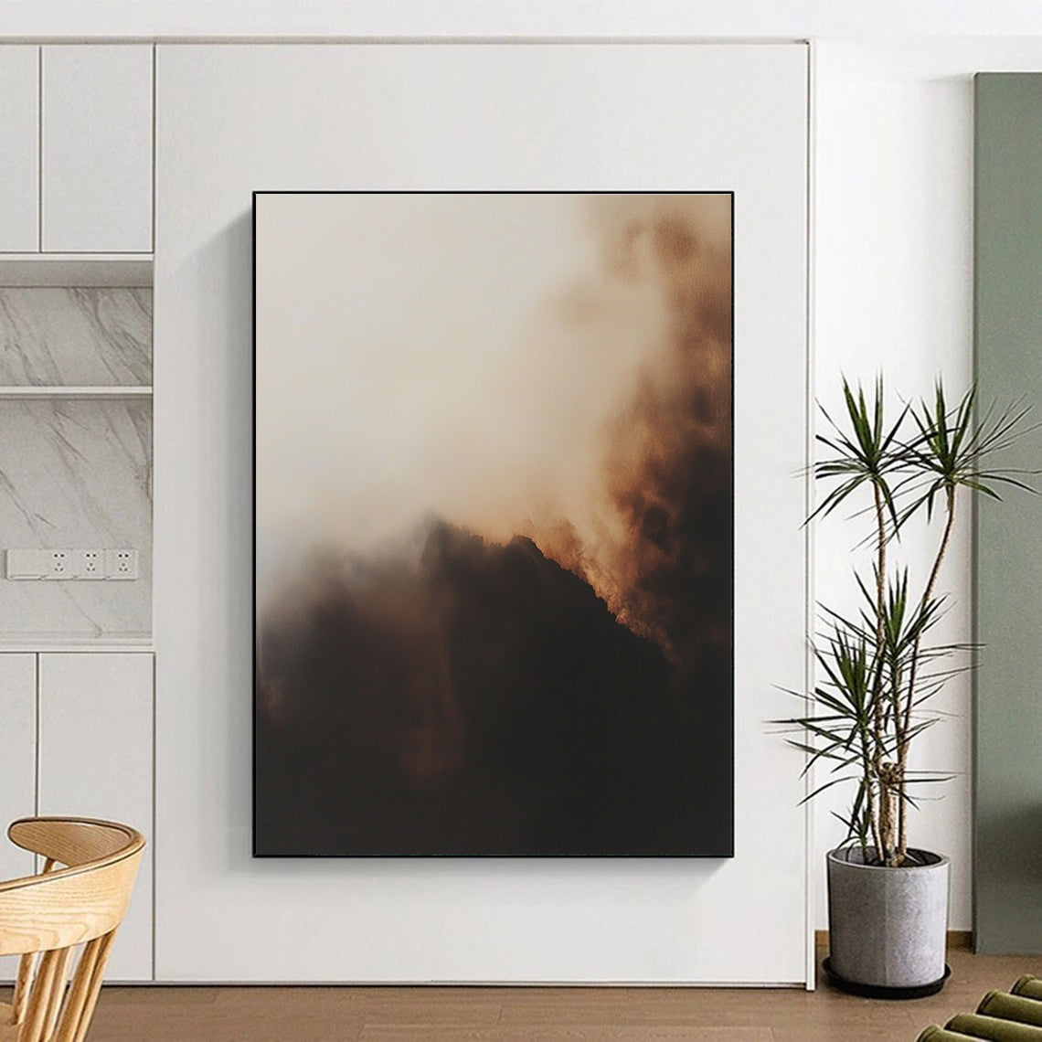 Misty Abstract Landscape Painting for Serene Spa Retreats GAB1161