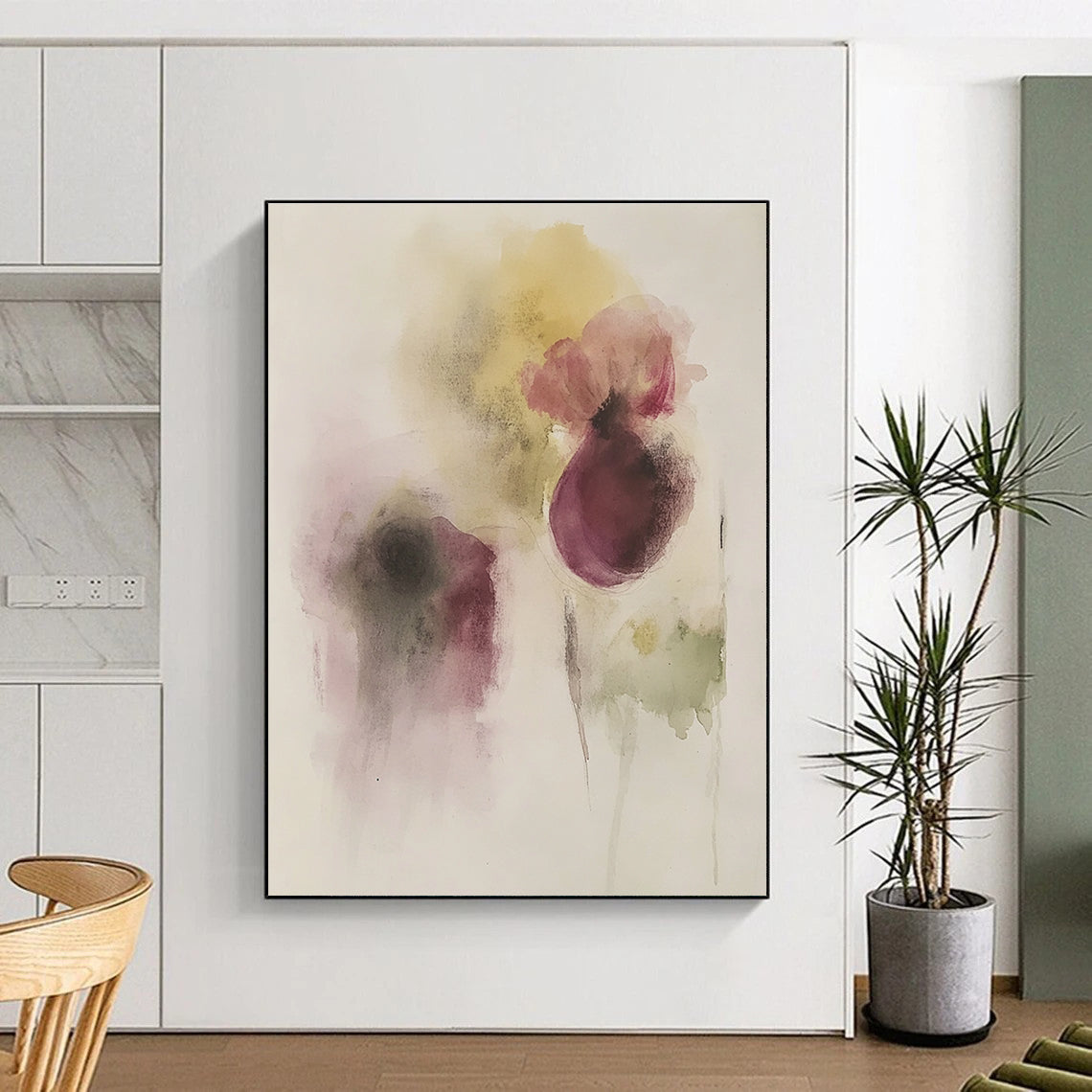 Purple Flower Abstract Painting for Luxury - Styled Salons GAB0988