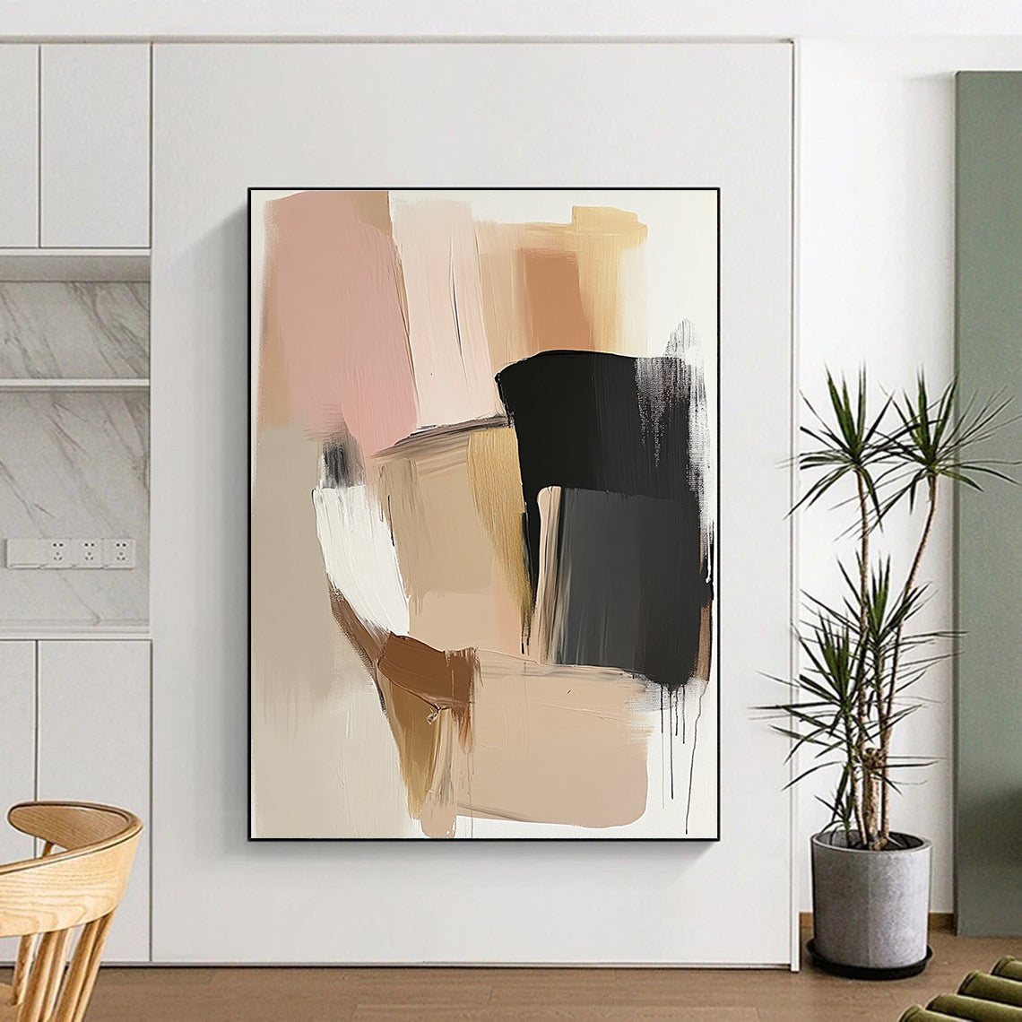 Pastel Block Abstract Painting with Gentle Harmony WINK771