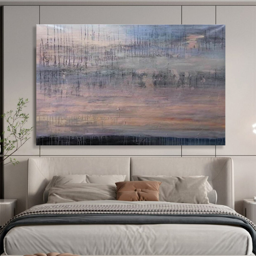 Dripping Sunset Abstract Painting for Beachfront Residences YHT150