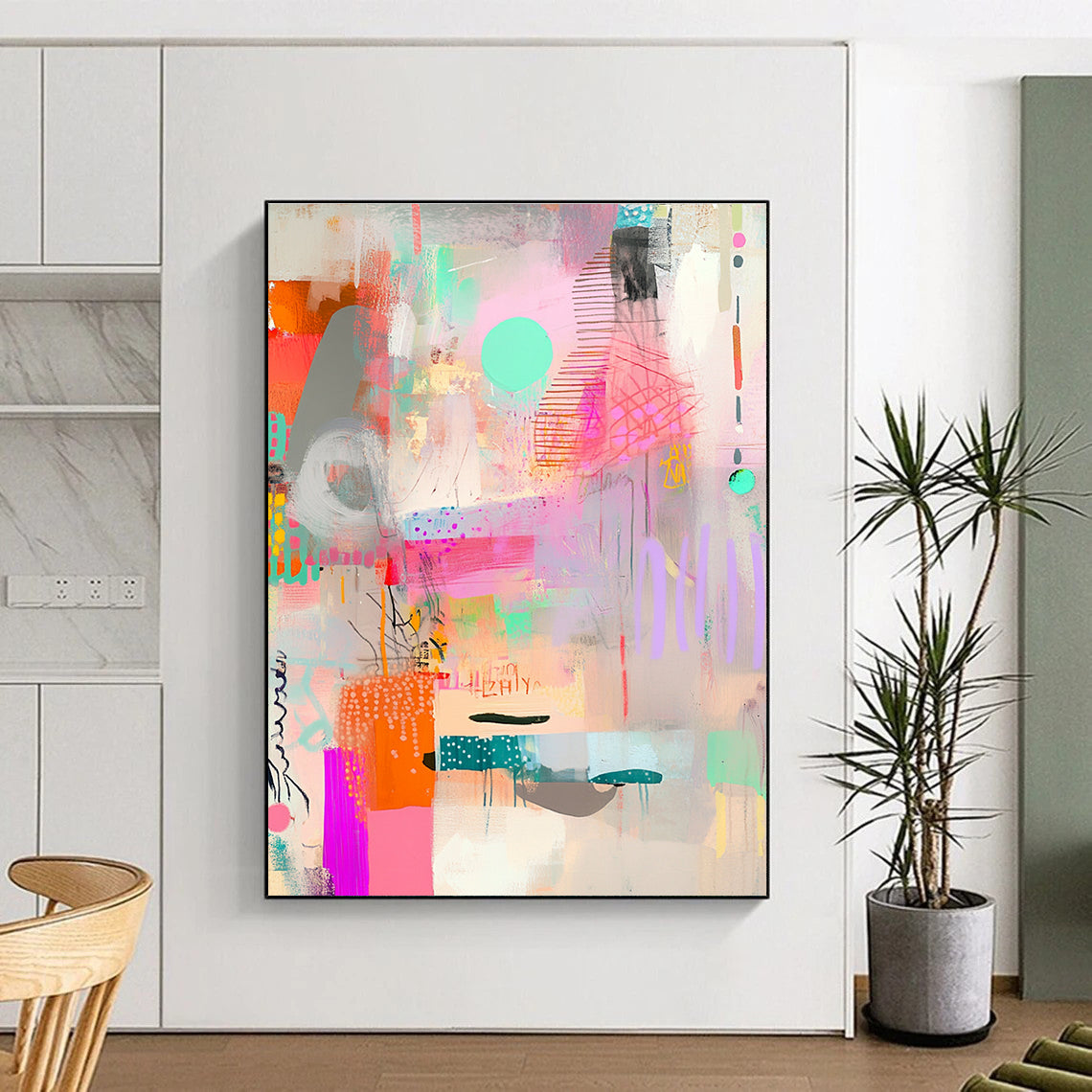 Colorful Abstract Collage Art of Playful Creativity GAB0157