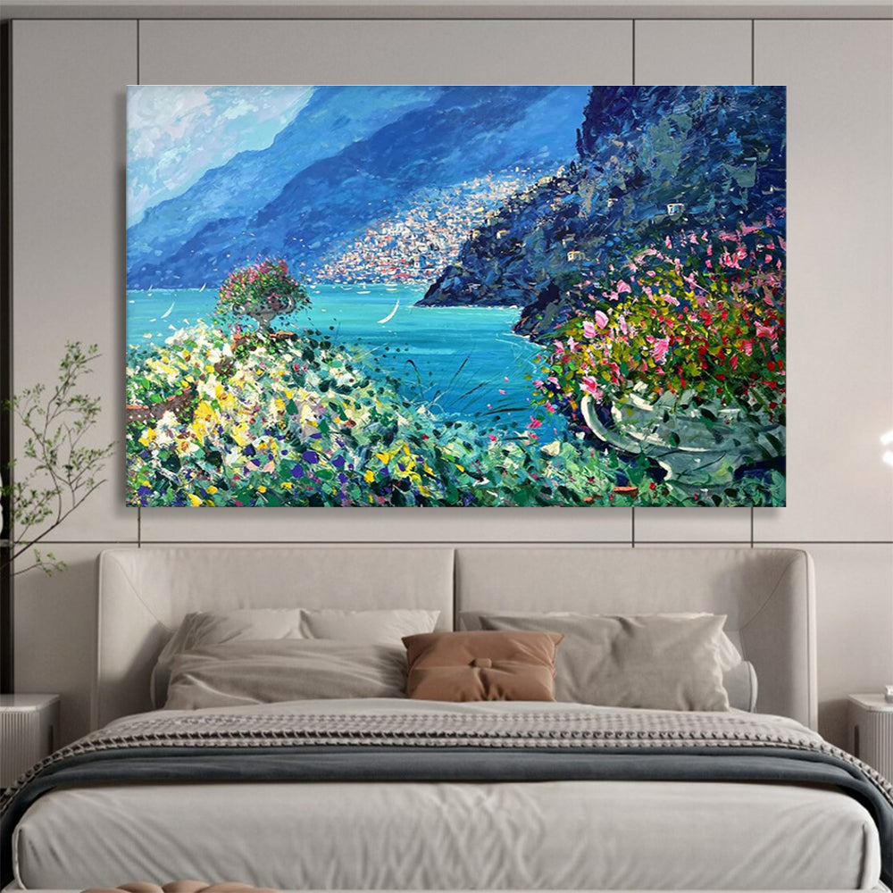 Coastal Garden Abstract Painting for Beachfront Home Patios YHT447