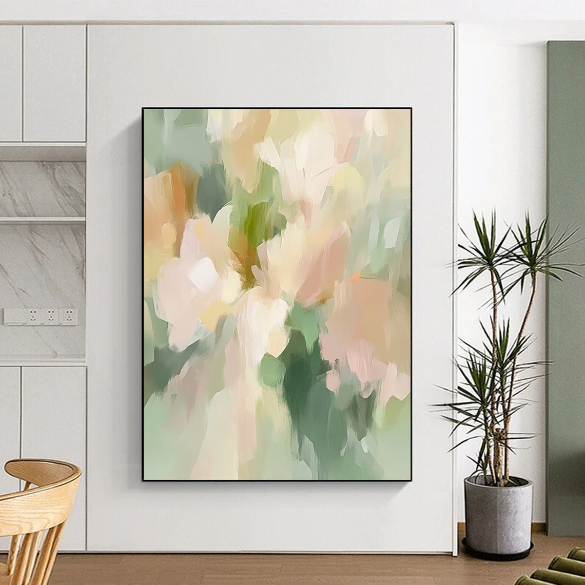 Soft Abstract Florals Painting with Subtle Grace WINK414