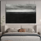 Monochrome Sea Landscape  Dramatic Solitude ABS093