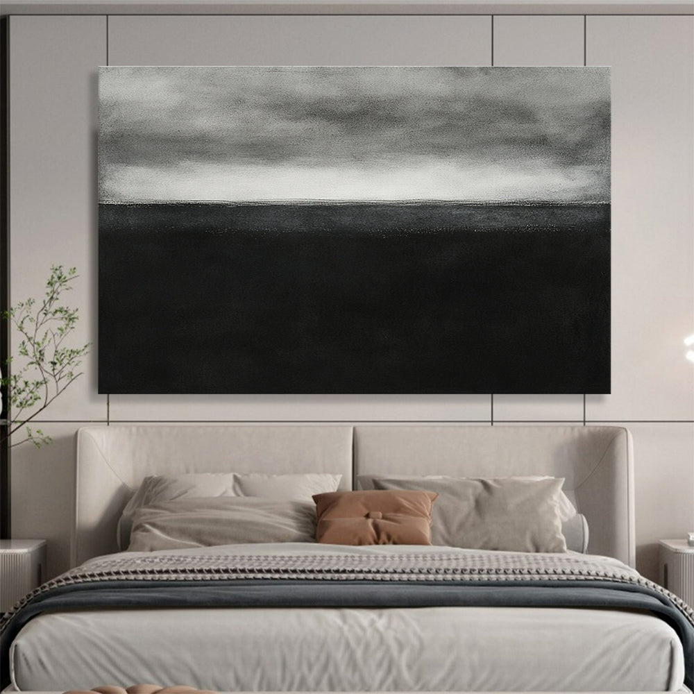Monochrome Sea Landscape  Dramatic Solitude ABS093