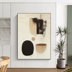Neutral Tones Abstract Painting of Subtle Sophistication GAB0207