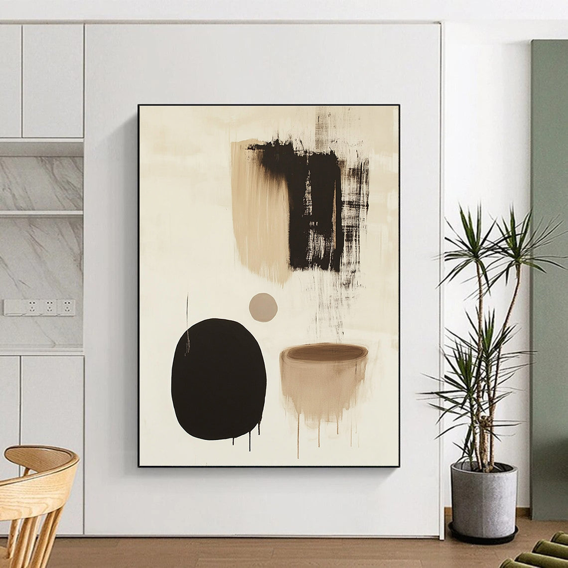 Neutral Tones Abstract Painting of Subtle Sophistication GAB0207
