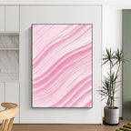 Pink - Wave Abstract Painting with Flowing Lines WINK866