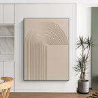 Curved Lines Relief Textured Abstract Painting for Contemporary Interiors GAB1501