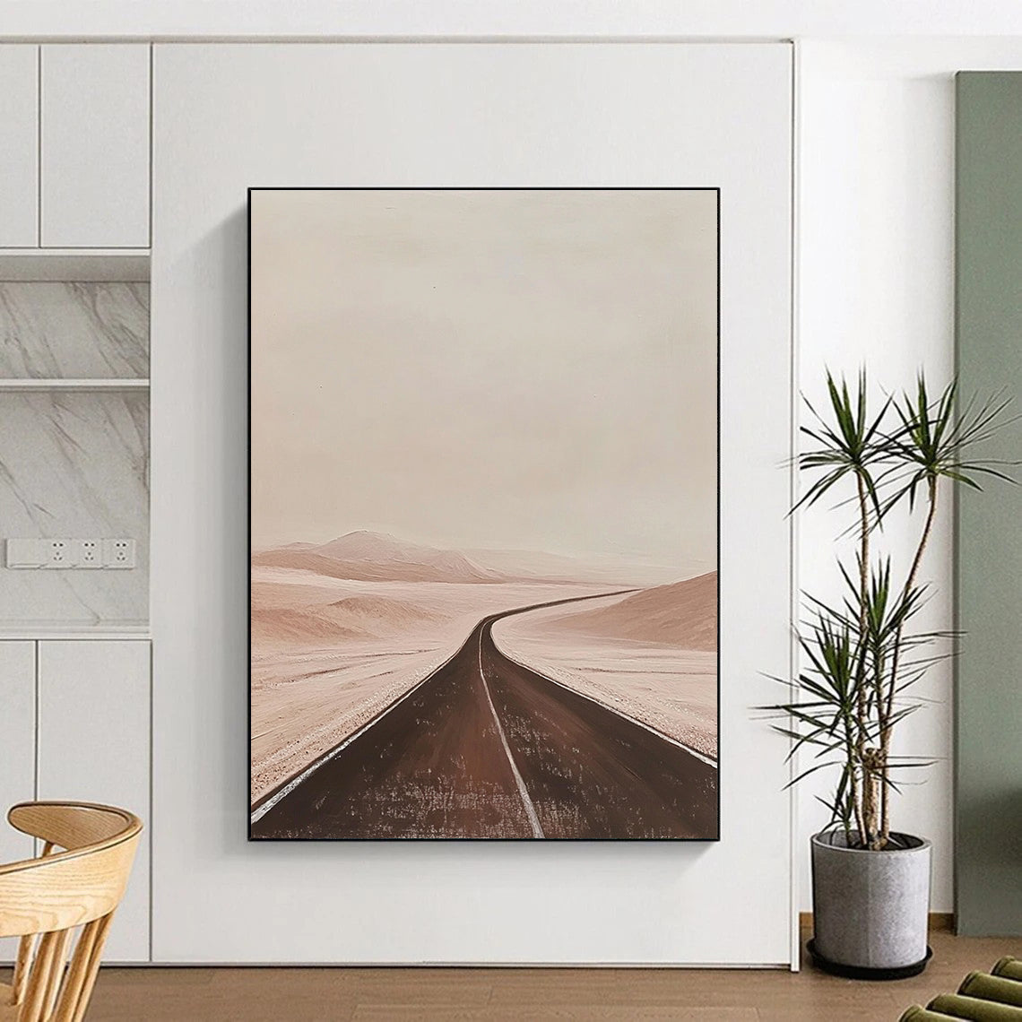 Desert Road Minimalist Landscape Abstract Painting GAB0327