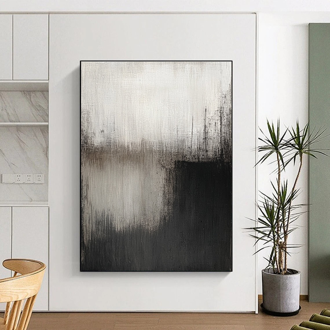 Black White Abstract - Minimalist Landscape Art GAB0559